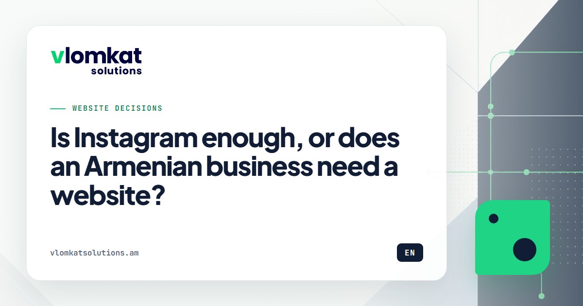 Instagram or a website for an Armenian business