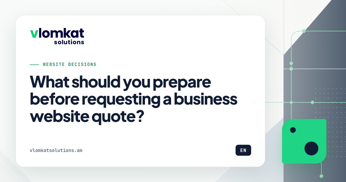 Preparing for a business website quote